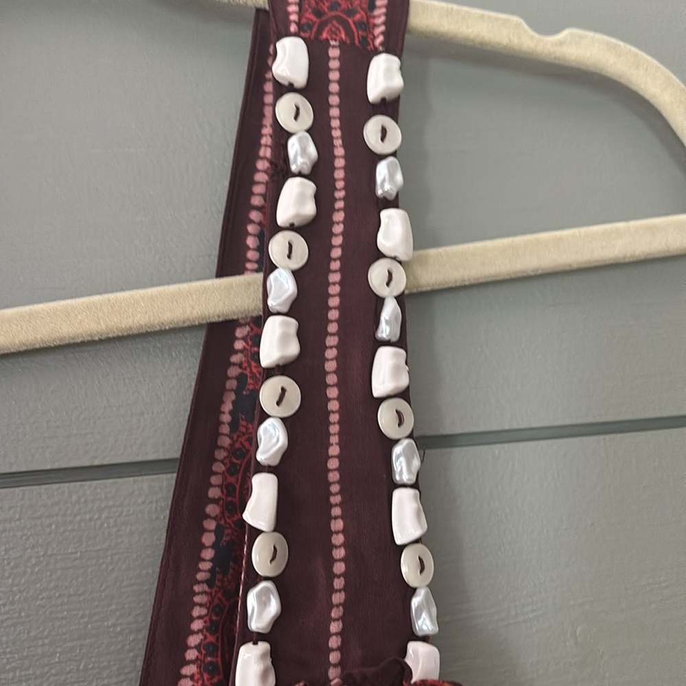 Anthropologie Striped Shell Embellished Maxi Dress - Picture 6 of 7